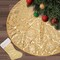 36 Inch Large Christmas Tree Skirt Xmas Soft Cover Mat Decor Snowflake Collar Farmhouse Tree Skirt for Holiday Ornaments Party Home Indoor Decorations (Yellow, 36INCH)